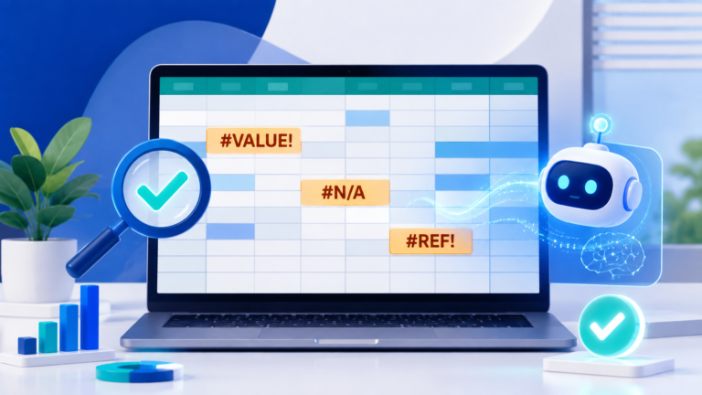 ChatGPT로 엑셀 #VALUE!, #N/A, #REF! 수식 오류를 진단하는 이미지